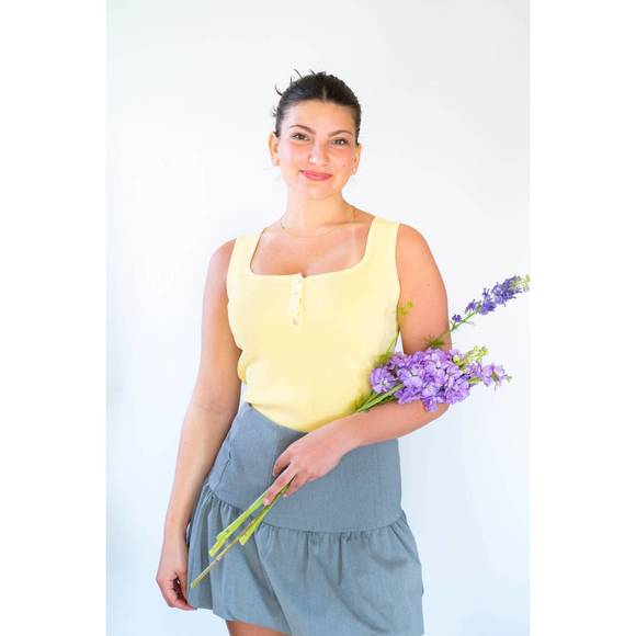 NEW GLAMOROUS bella bubble hem skirt in blue - Picture 1 of 4